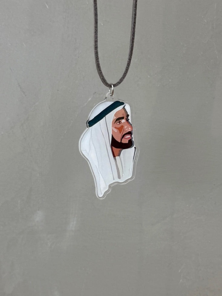 Sheikh Zayed Portrait Hanging Charm