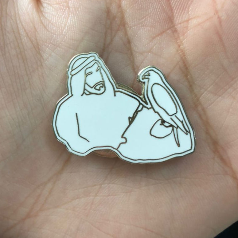 Sheikh Zayed Outline Enamel Sticker