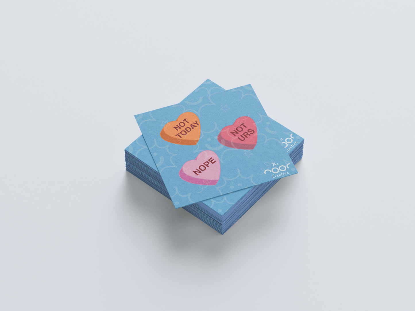 Not Today Hearts Sticker