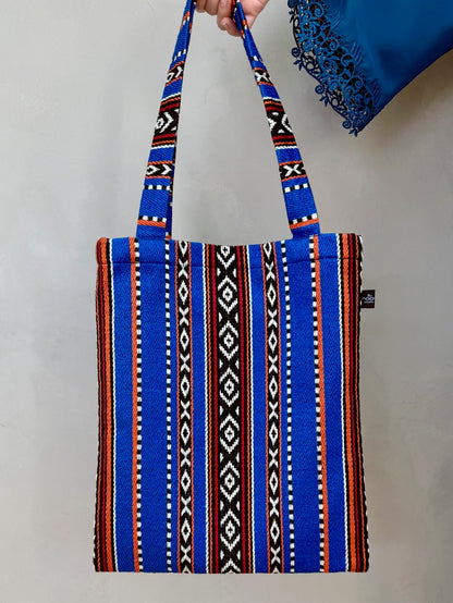 Royal Blue Sadu Tote