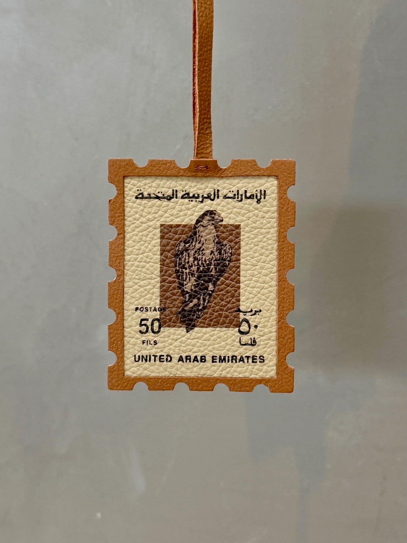 Falcon Stamp Leather Charm