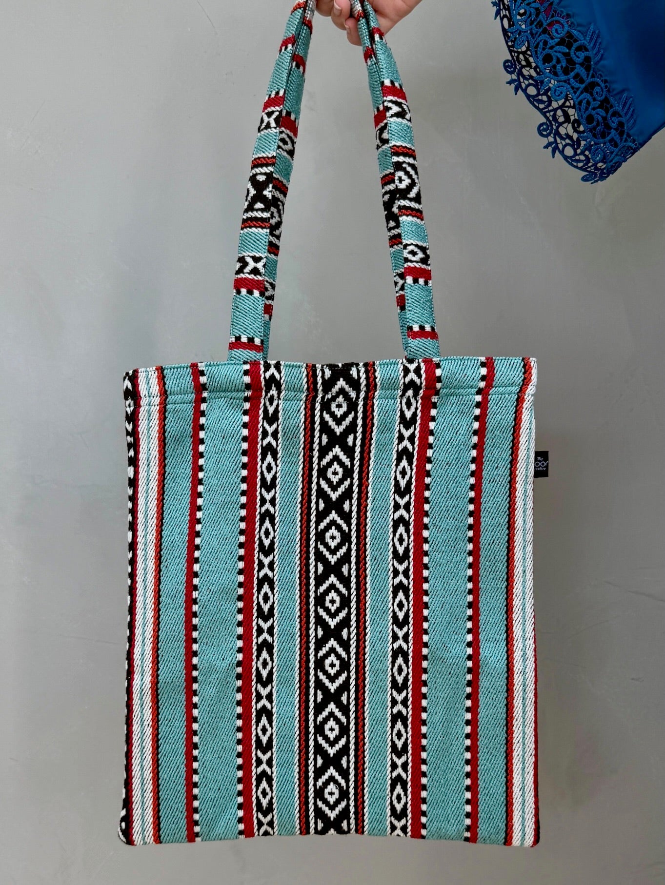 Turquoise Sadu Tote
