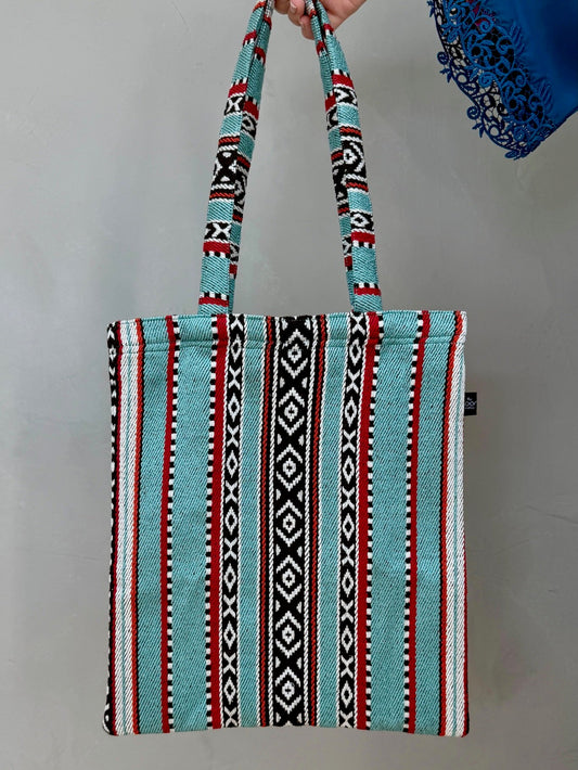 Turquoise Sadu Tote