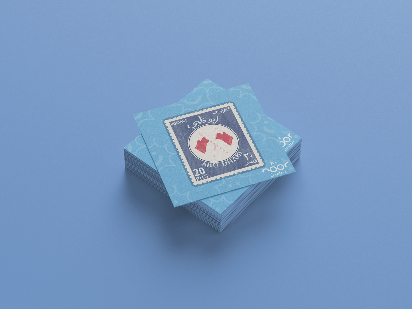 Abu Dhabi Blue Stamp Sticker