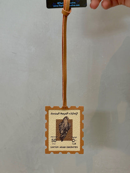 Falcon Stamp Leather Charm