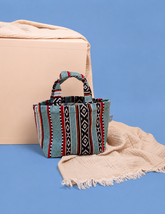 Turquoise Sadu Mini Tote