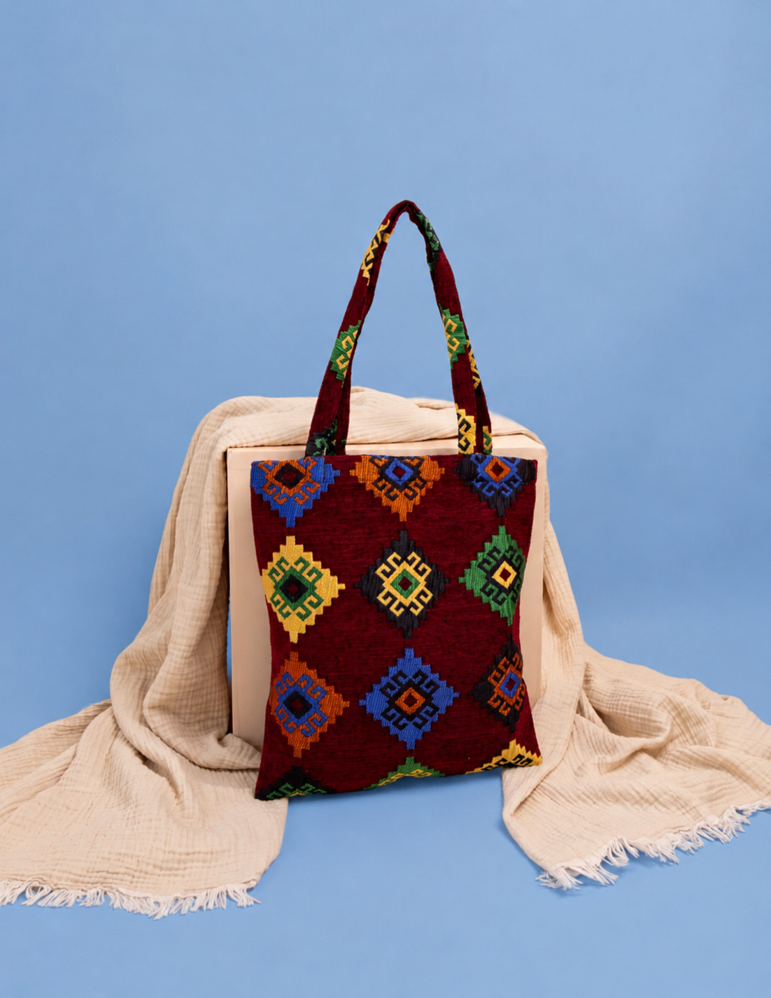 Maroon Karawana Tote