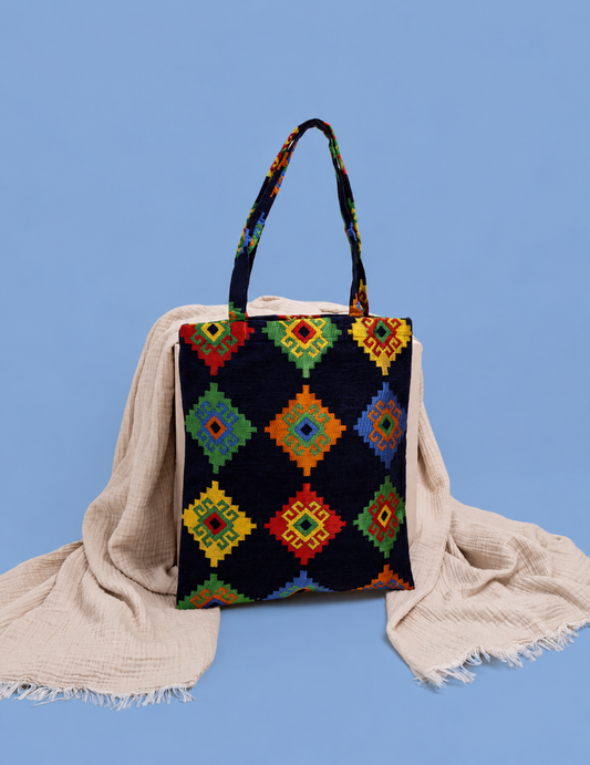 Navy Blue Karawana Tote