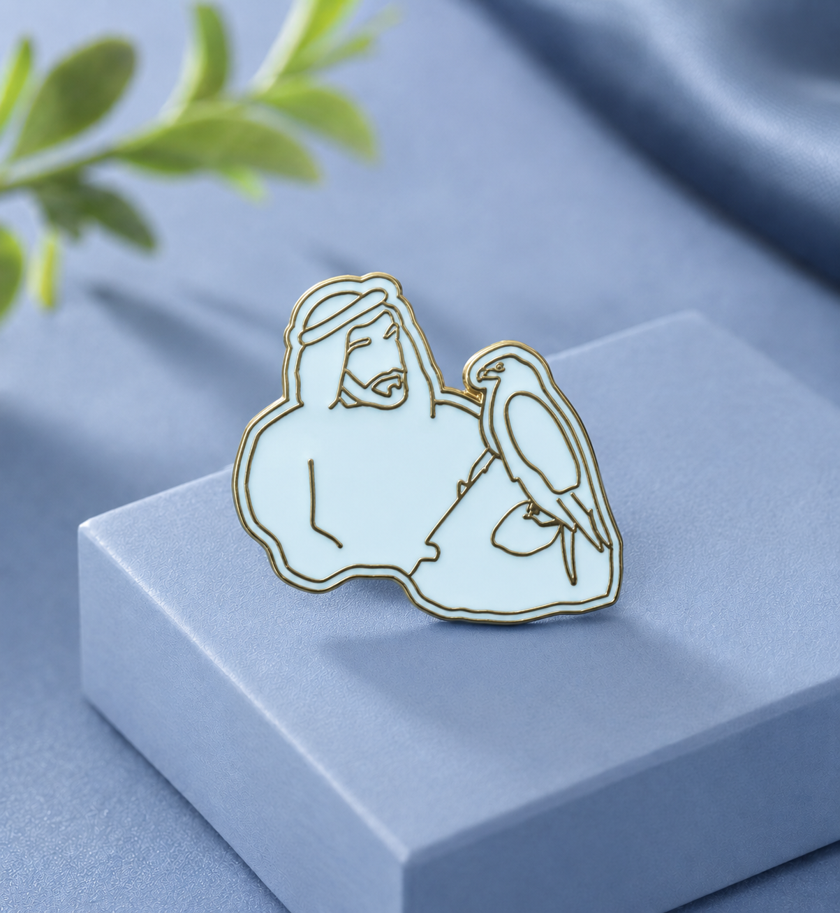 Sheikh Zayed Outline Enamel Sticker