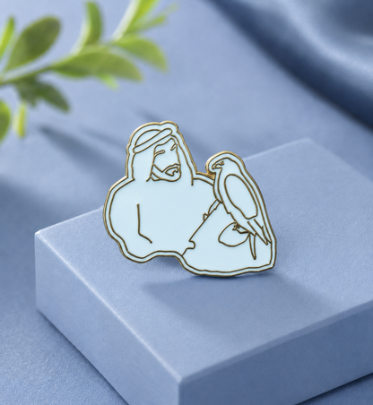 Sheikh Zayed Outline Enamel Sticker