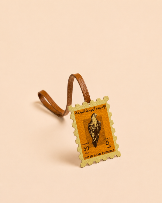 Falcon Stamp Leather Charm