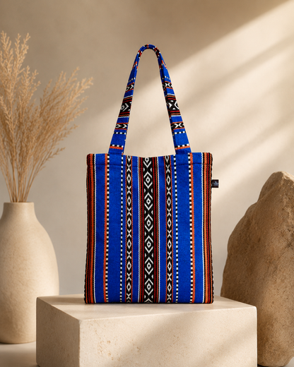 Royal Blue Sadu Tote