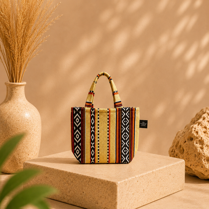 Yellow Sadu Mini Tote
