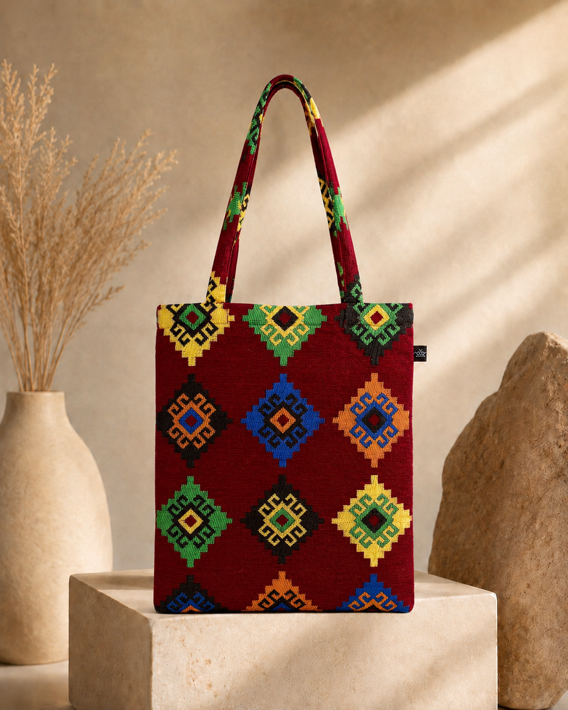 Maroon Karawana Tote