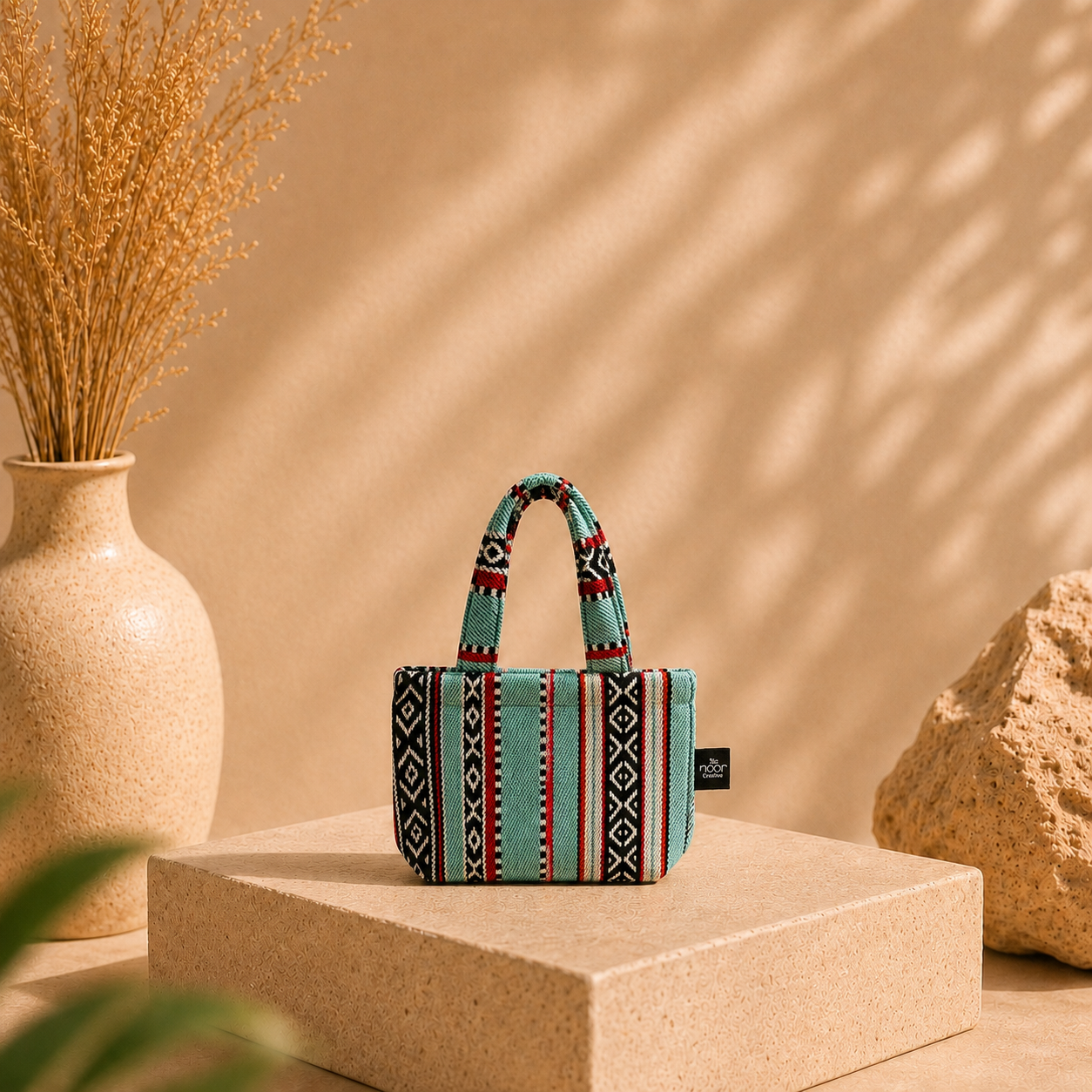 Turquoise Sadu Mini Tote