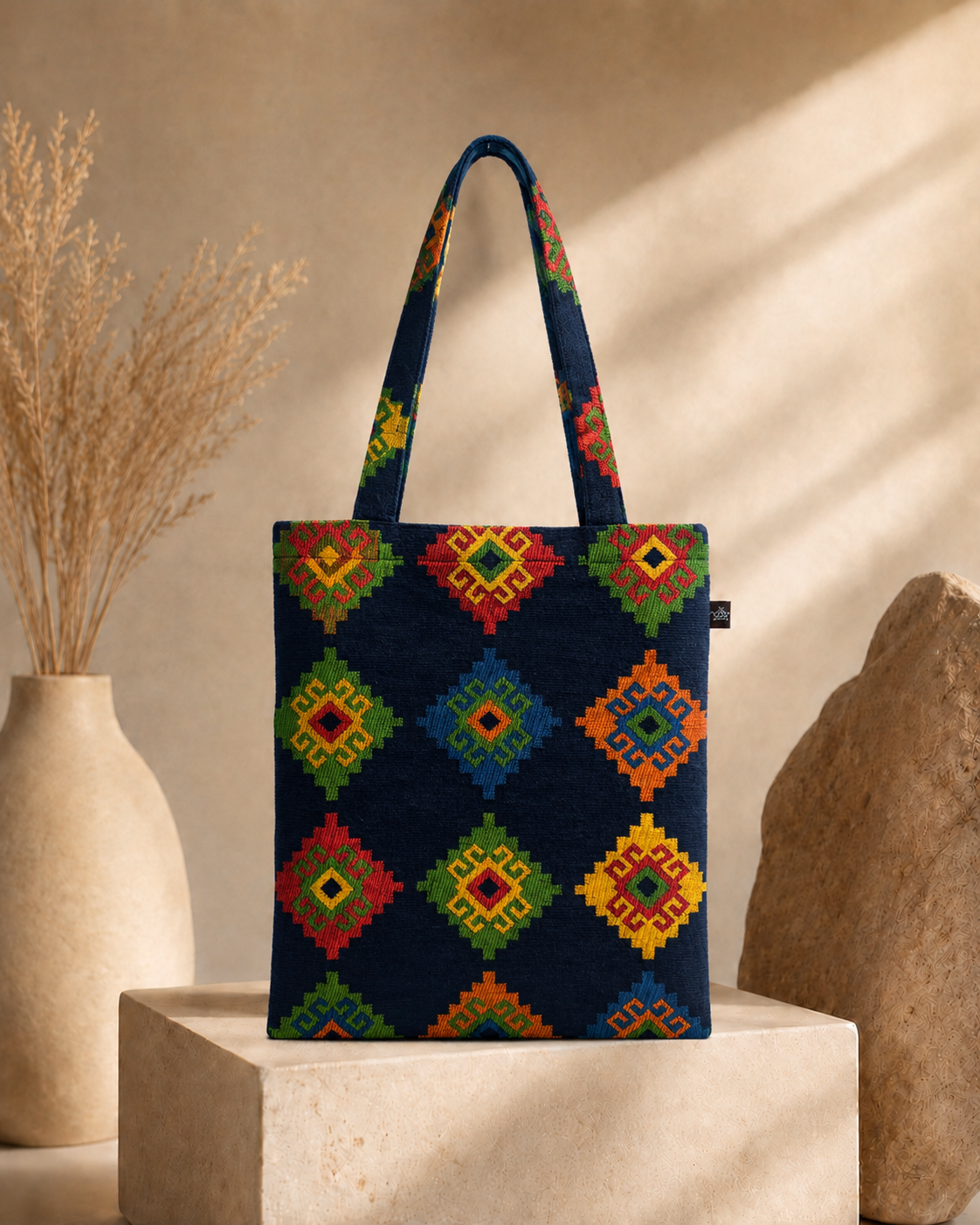 Navy Blue Karawana Tote