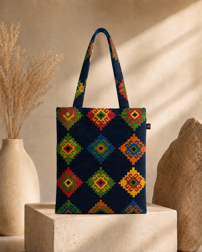 Navy Blue Karawana Tote