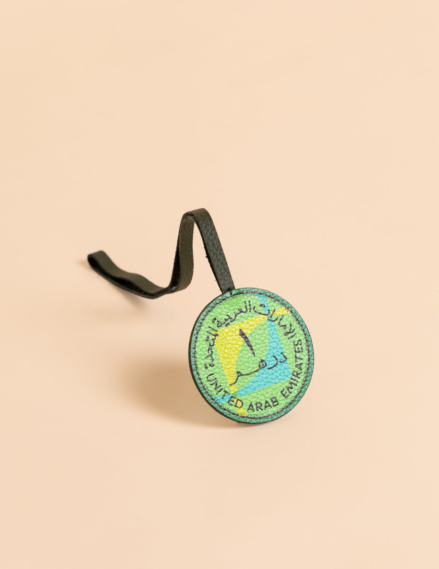 Green Dirham Leather Charm