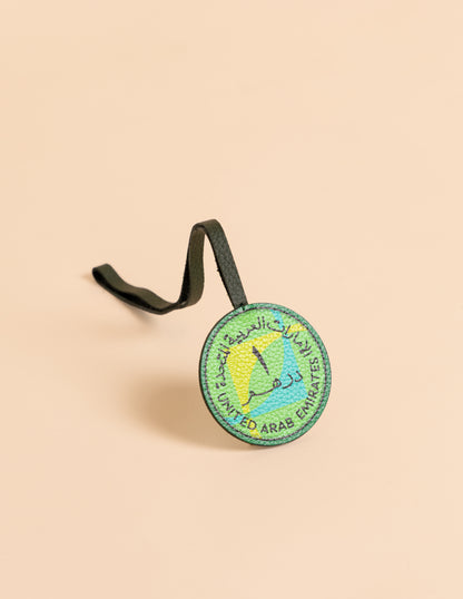Green Dirham Leather Charm