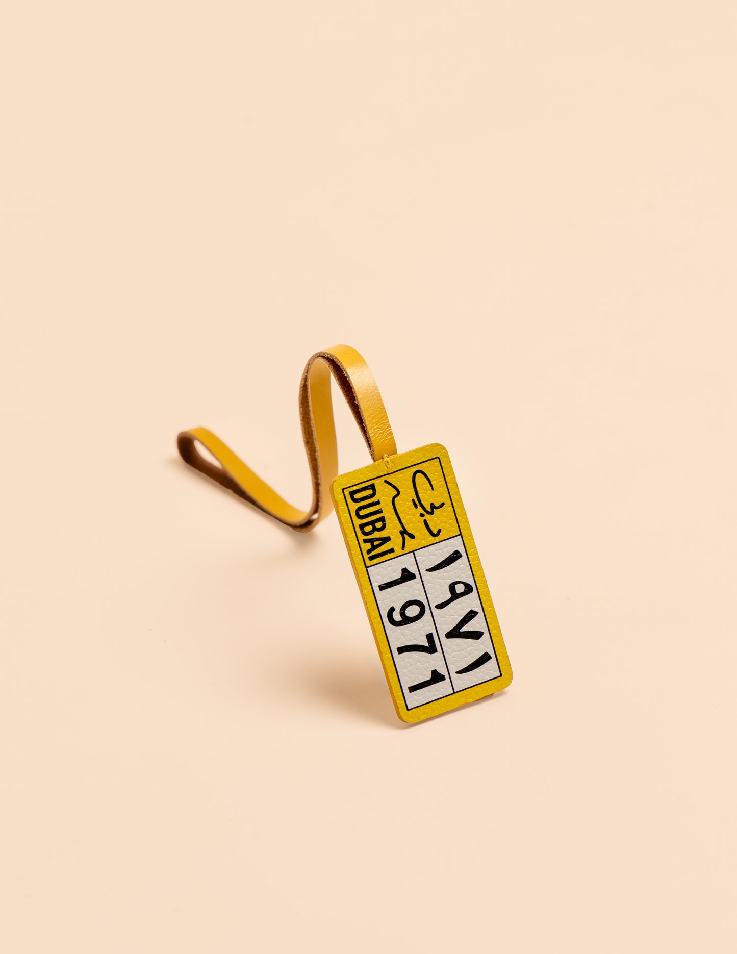 DXB 1971 Plate Leather Charm
