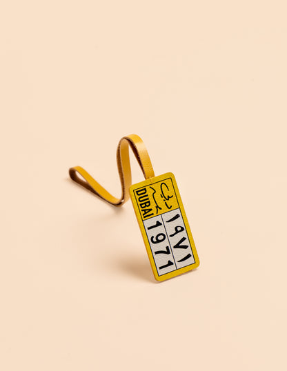 DXB 1971 Plate Leather Charm