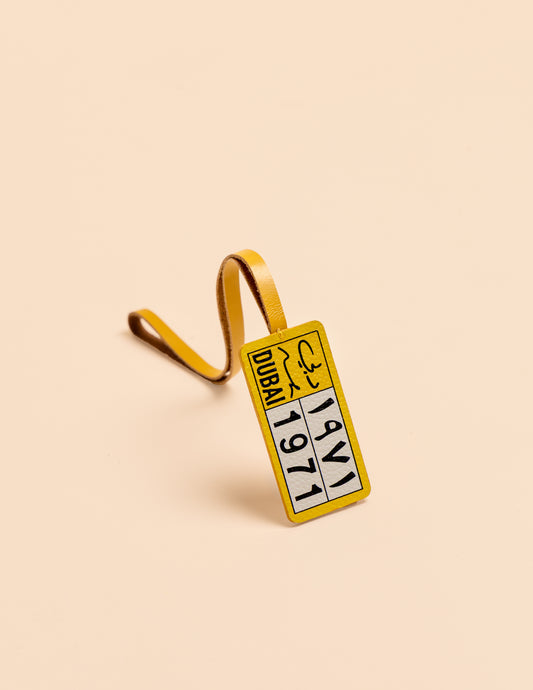 DXB 1971 Plate Leather Charm
