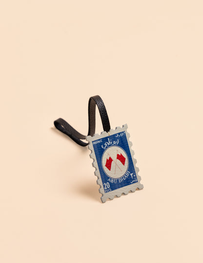 Abu Dhabi Stamp Leather Charm