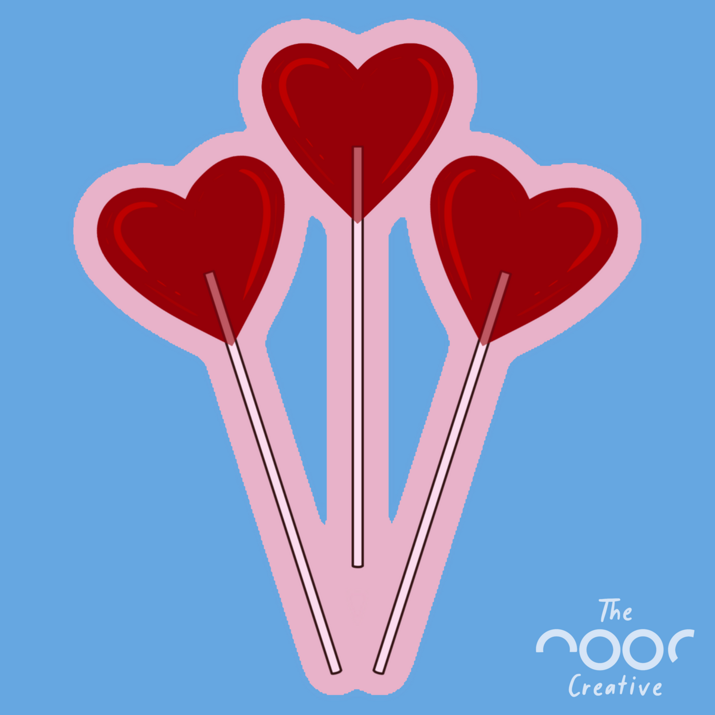 Heart Lollipops Sticker