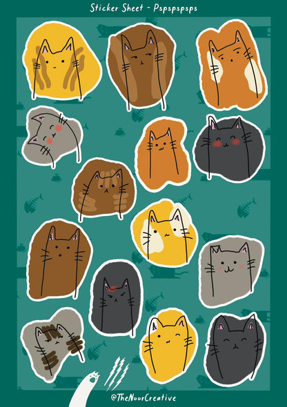 Pspspsps - Sticker Sheet