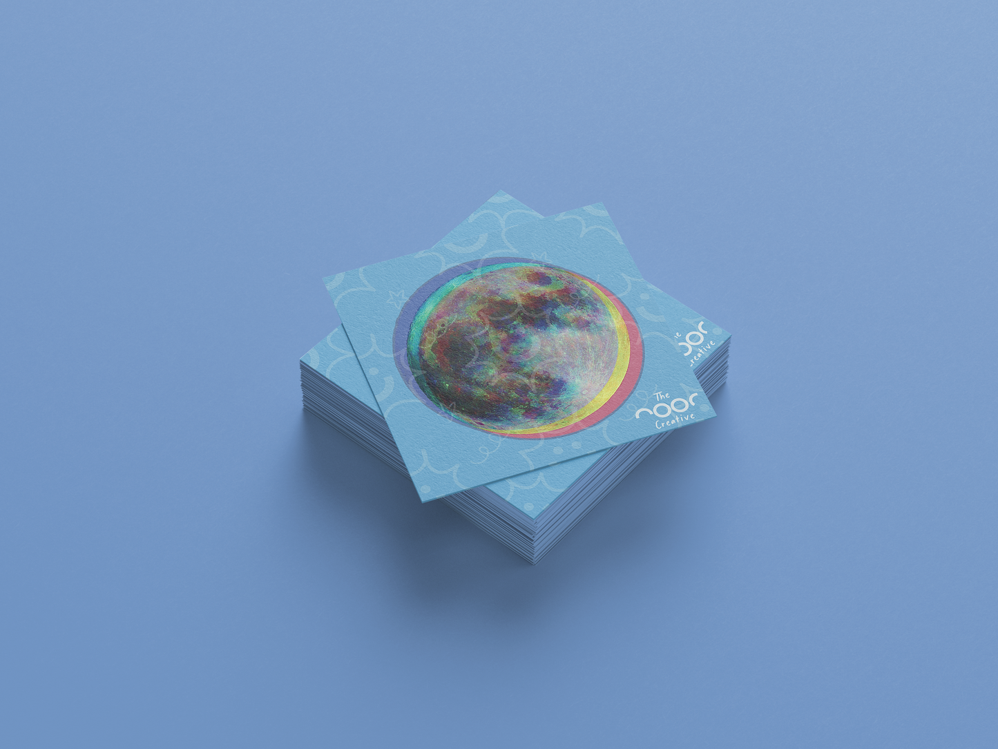 Glitched Moon Sticker