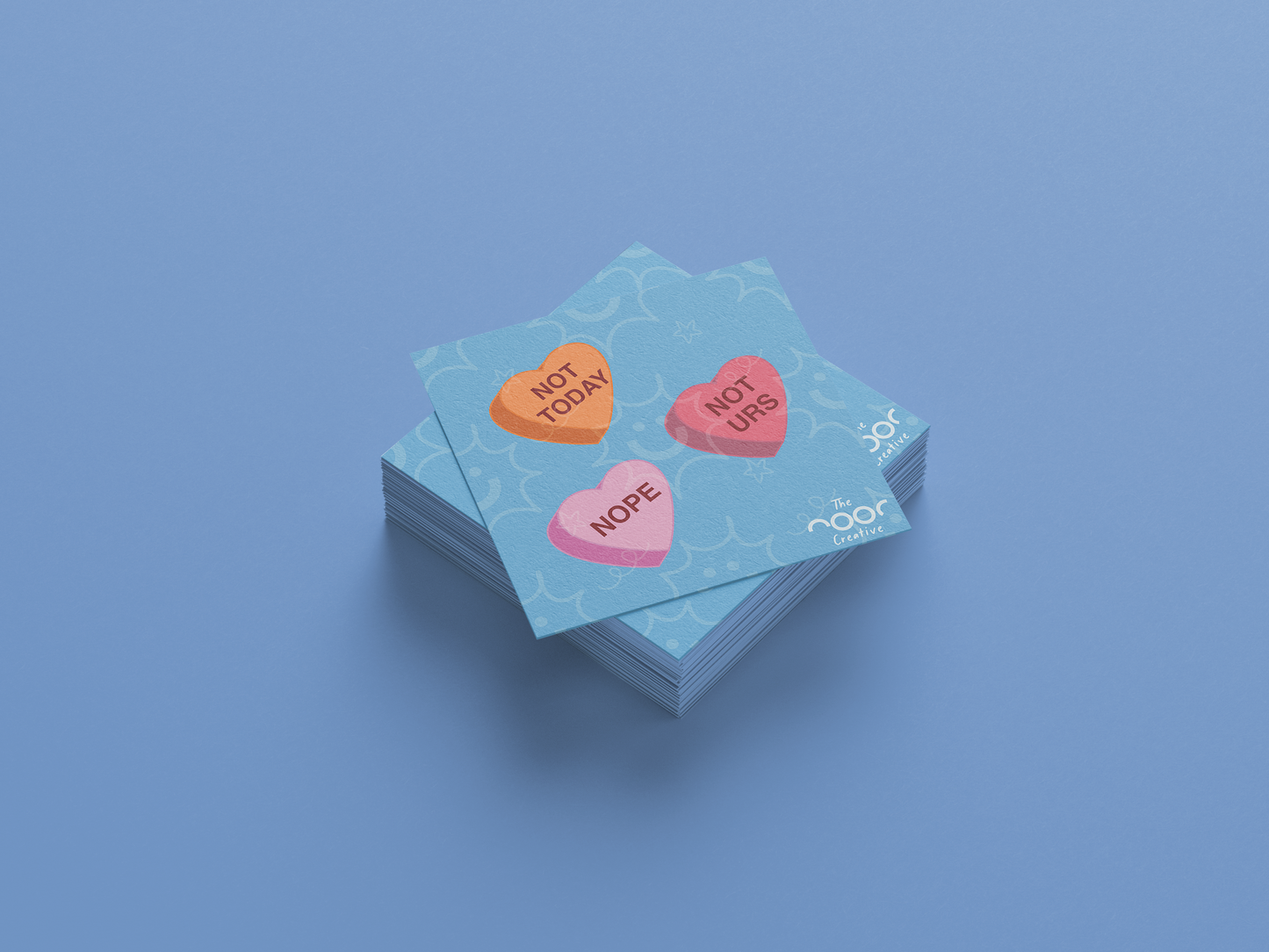 Not Today Hearts Sticker