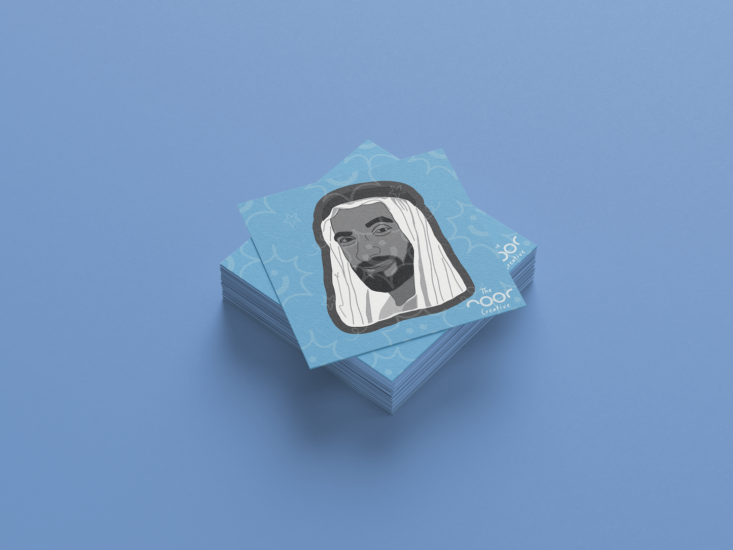 Baba Zayed B&W Sticker