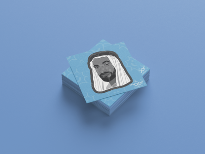 Baba Zayed B&W Sticker