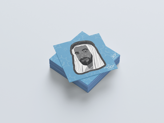 Baba Zayed B&W Sticker